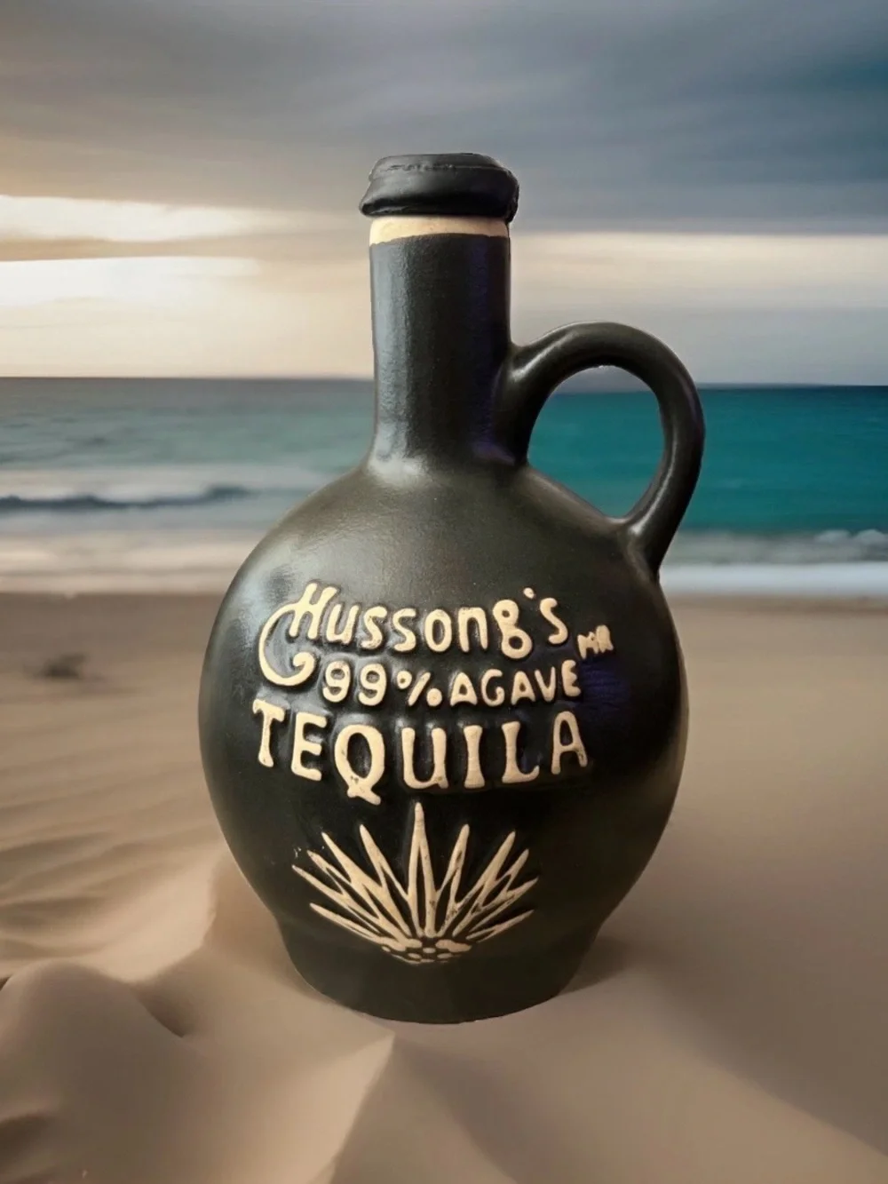 EMPTY Vintage Hussong’s 99% Agave Tequila Ceramic Jug/Bottle